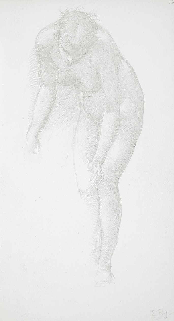 Ohýbající se nahá žena od Edward Burne-Jones