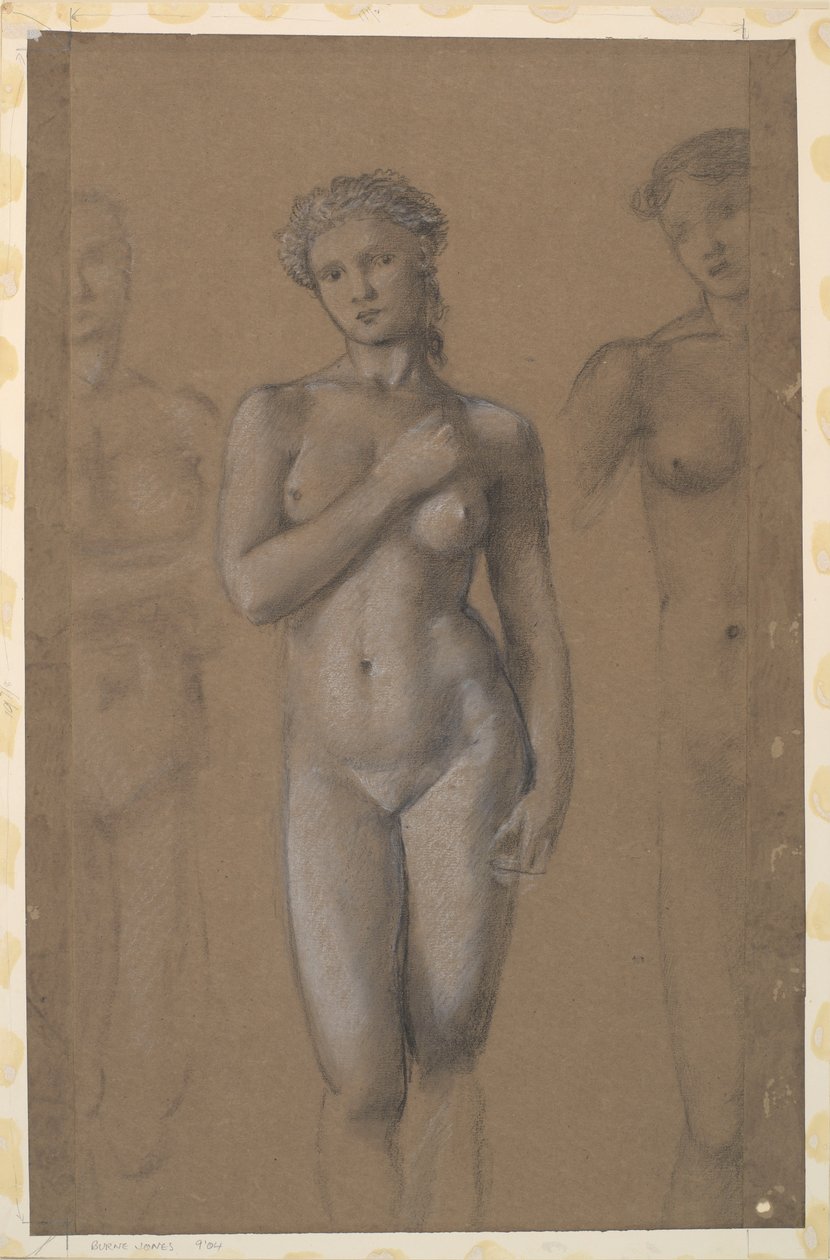 Ženský akt - tři studie, pravděpodobně pro Venuši od Edward Burne-Jones
