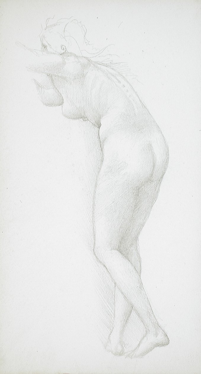 Ženský akt pohled zezadu od Edward Burne-Jones