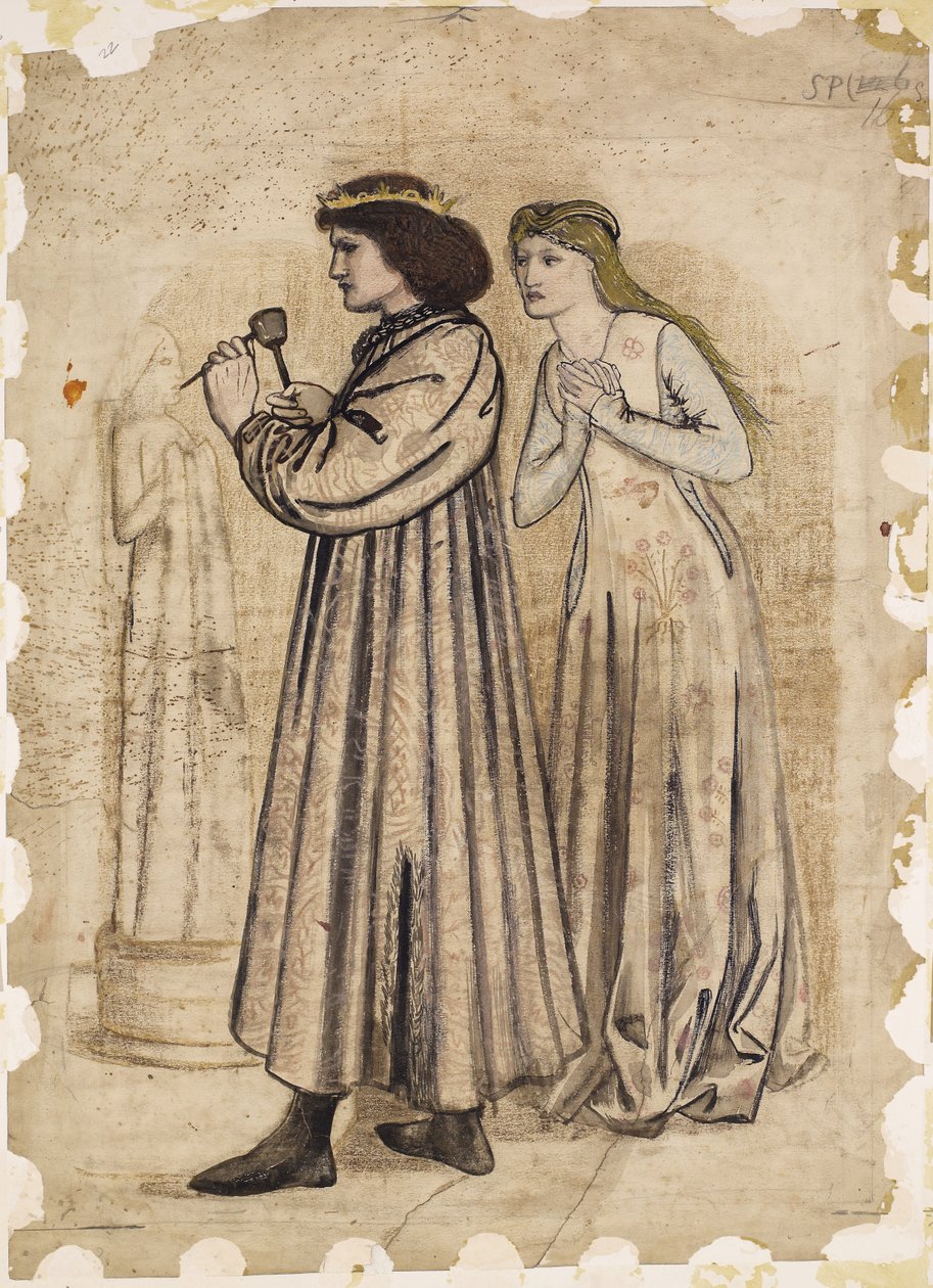 Líbánky krále Reného - socha od Edward Burne-Jones