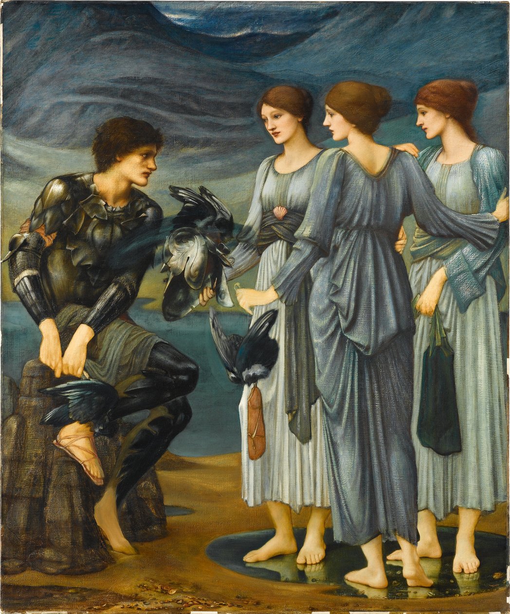 Perseus a mořské nymfy od Edward Burne-Jones