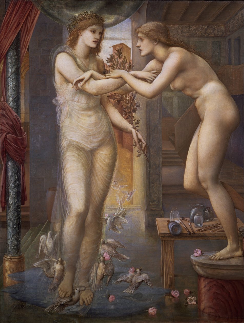 Pygmalion a obraz - Ohně božích hlav od Edward Burne Jones