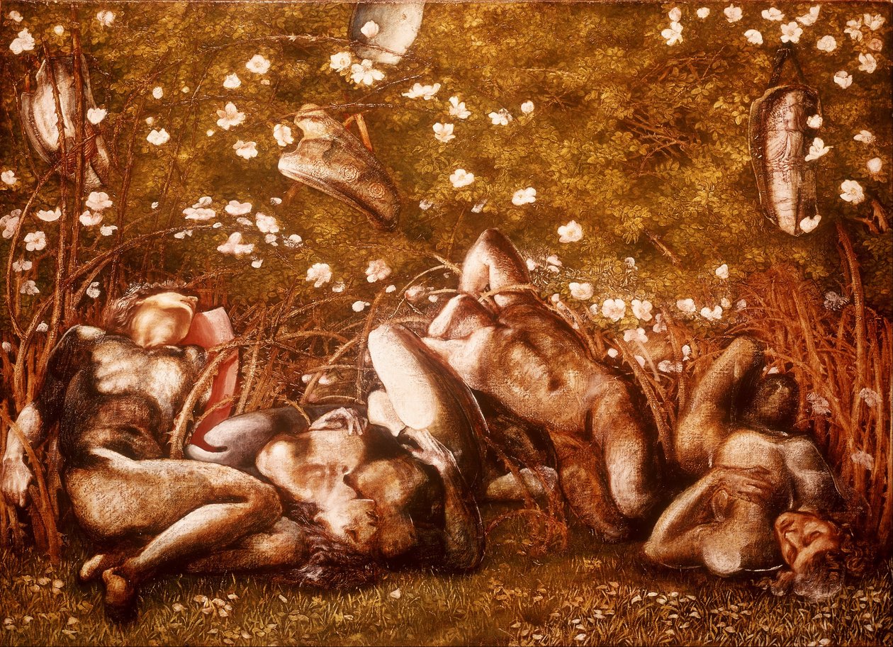 Studie k filmu "Spící rytíři od Edward Burne-Jones