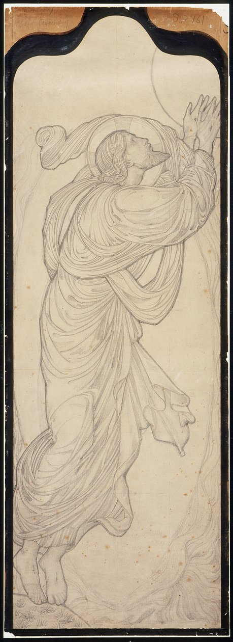 Studie Krista pro obraz „Nanebevstoupení“ od Edward Burne-Jones