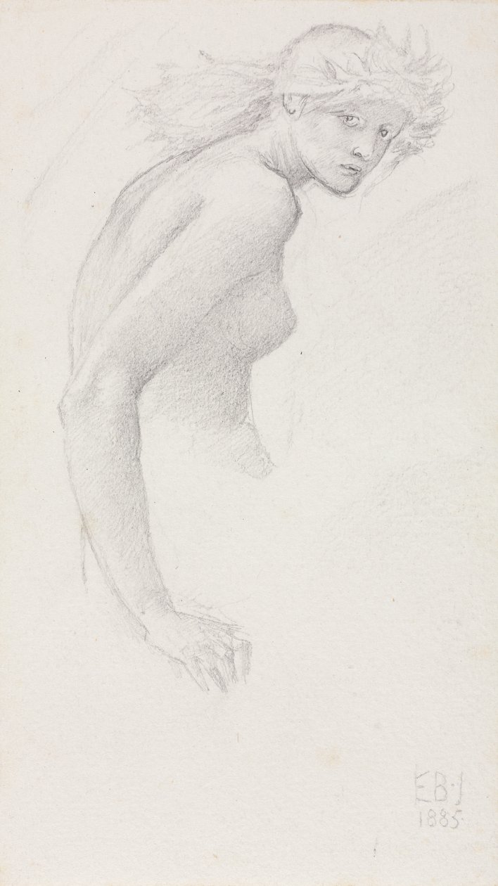 Studie ženské postavy od Edward Burne-Jones