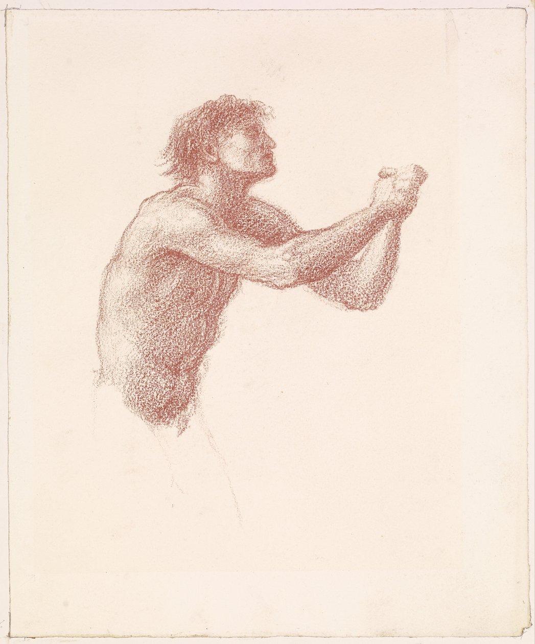 The Hill of Venus - Male Nude - Study of one of the Reapers for Reapers Apelating to Venus od Edward Burne-Jones