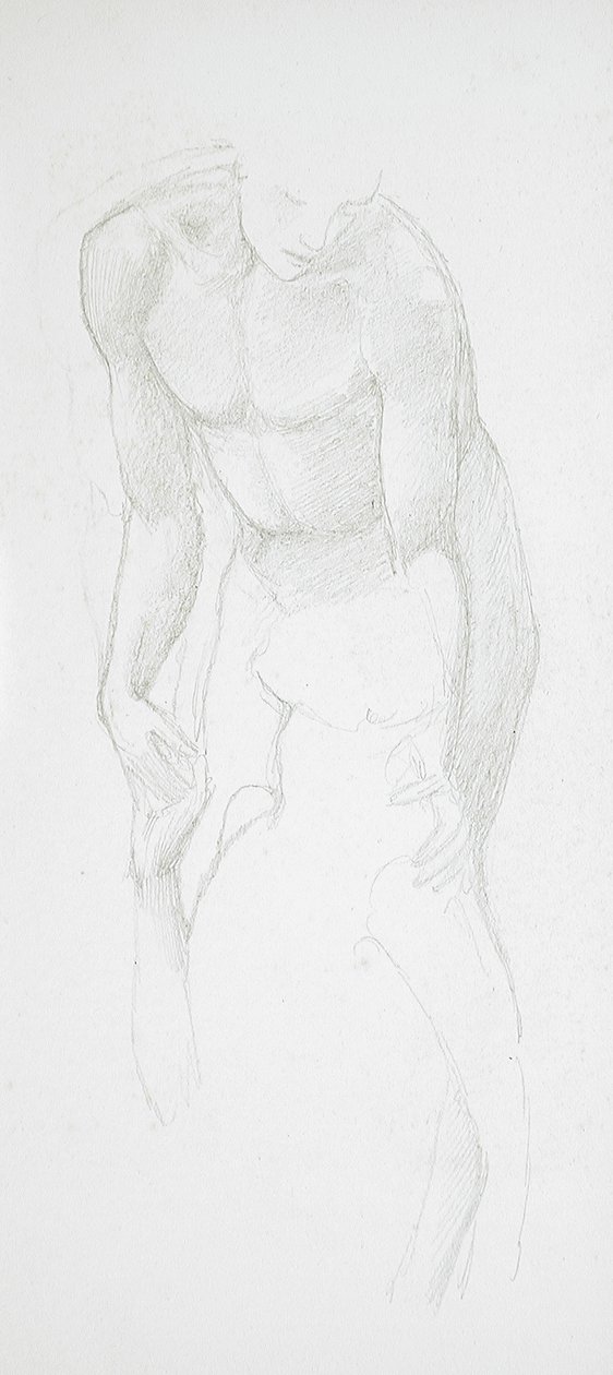Dva mužské akty od Edward Burne-Jones