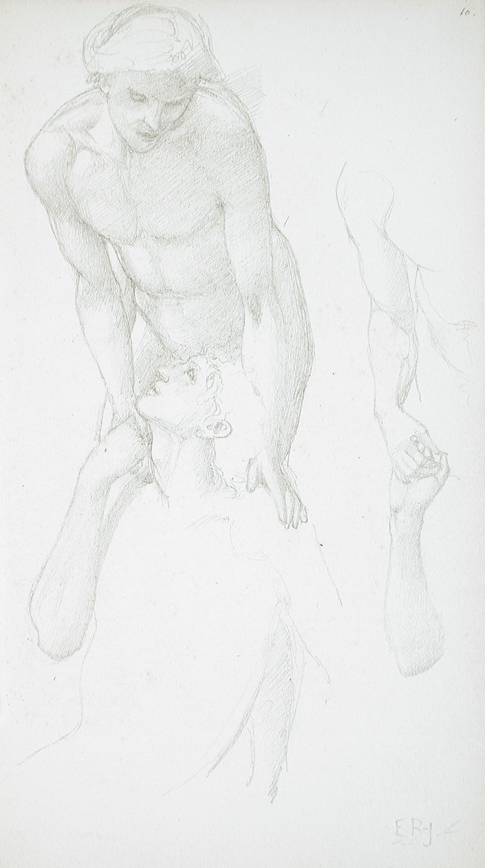 Dva mužské akty od Edward Burne-Jones