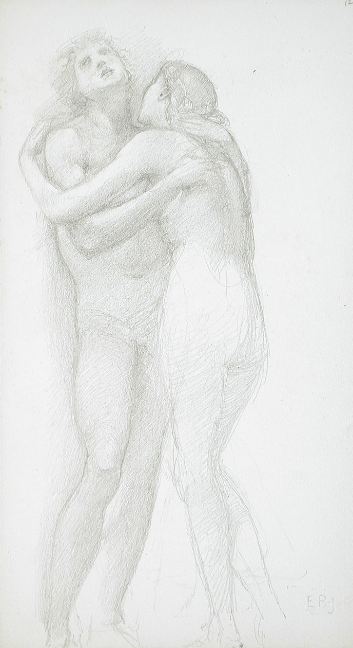 Dva objímající se akty od Edward Burne-Jones