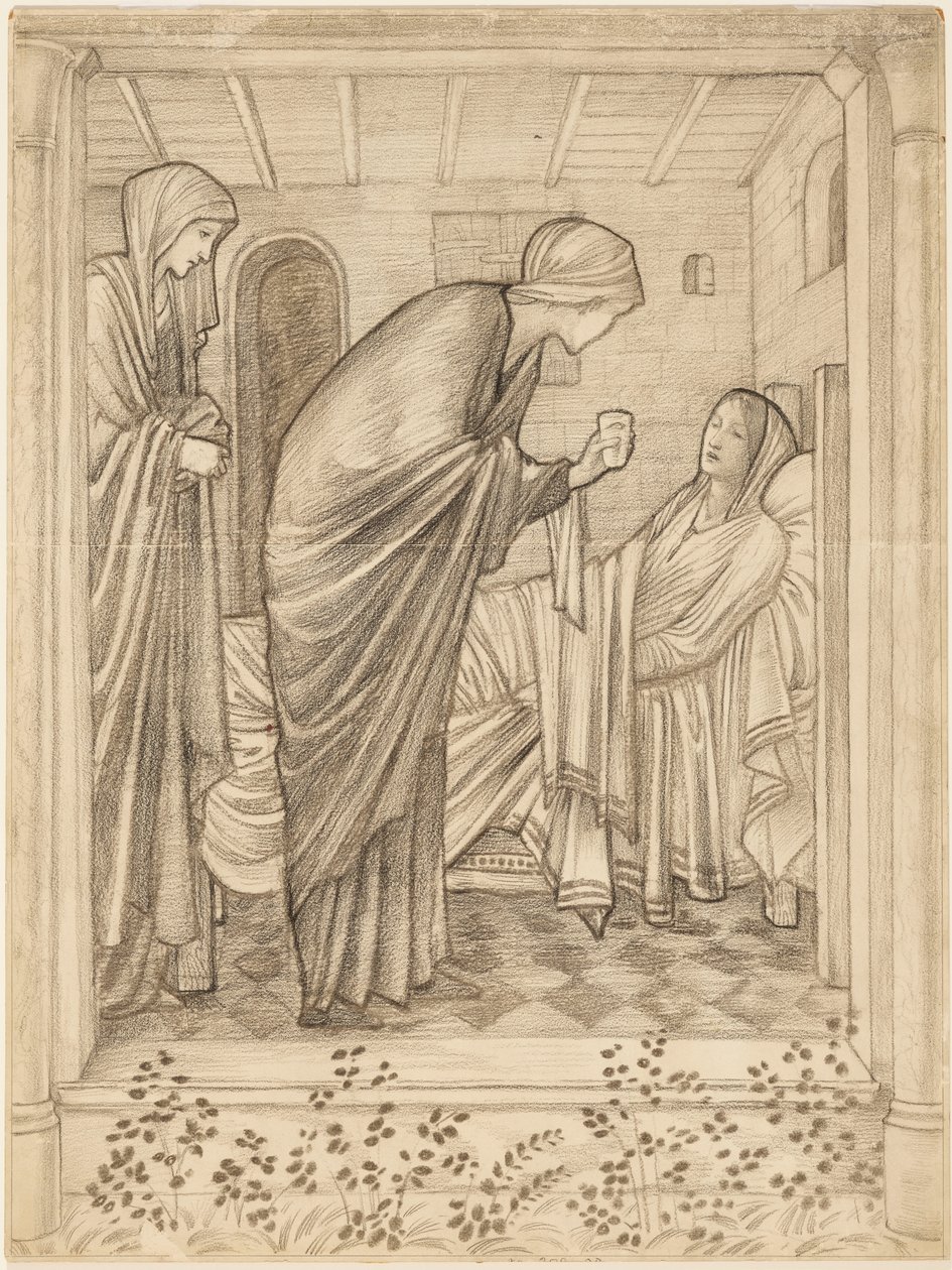 Návštěva nemocných od Edward Burne-Jones