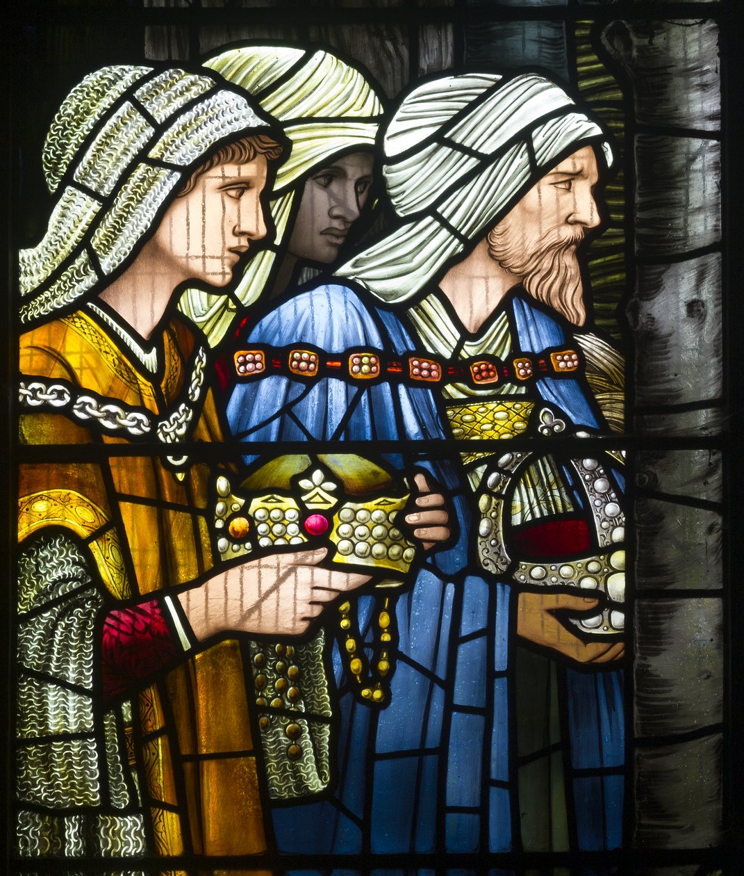 Harwarden, St Deiniol, Morris & Co., Edward Burne-Jones, The Magi, The Nativity, 1898 od Edward Burne Jones
