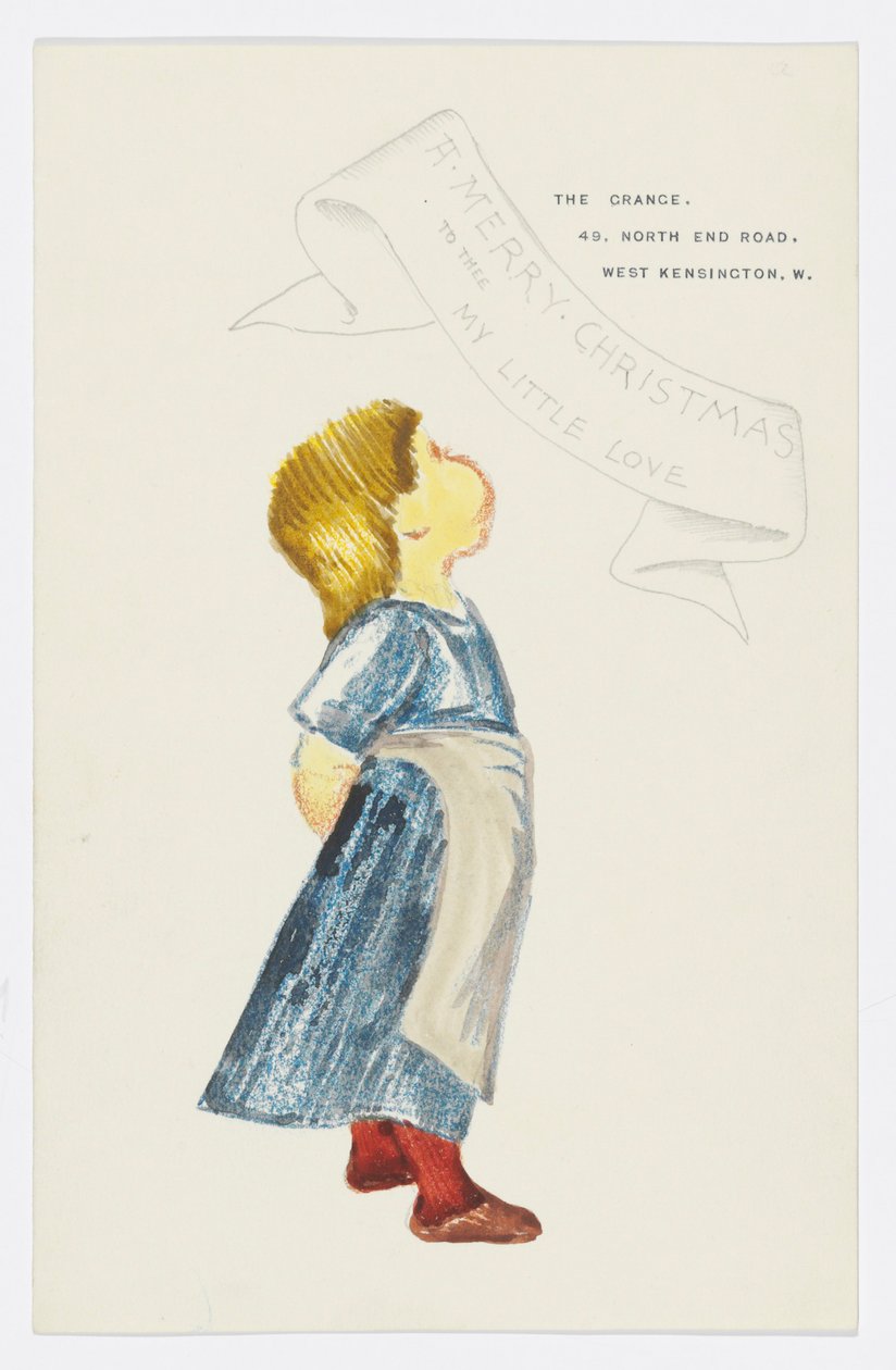 Dopis umělcově vnučce Angele Thirkell (tužka na papíře) od Edward Burne Jones