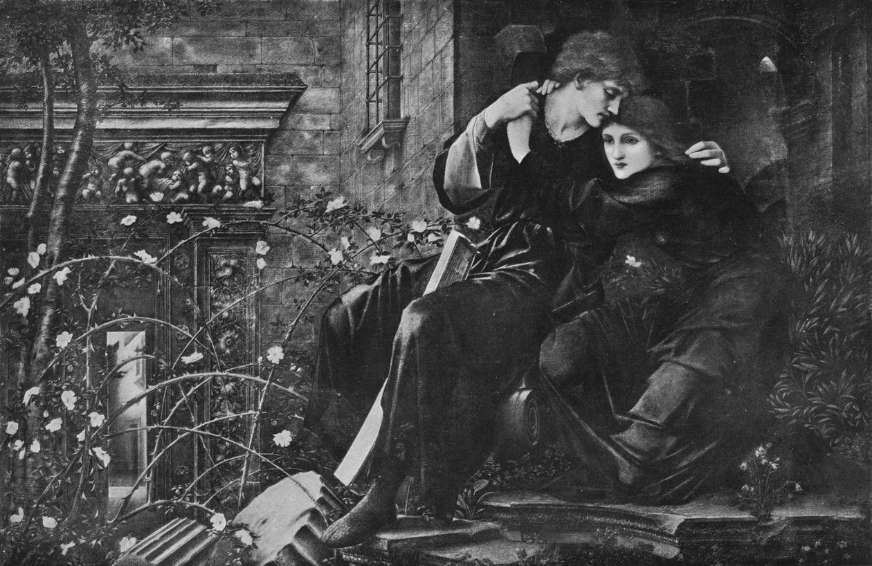Láska mezi ruinami, 1894, 1911 od Edward Burne Jones