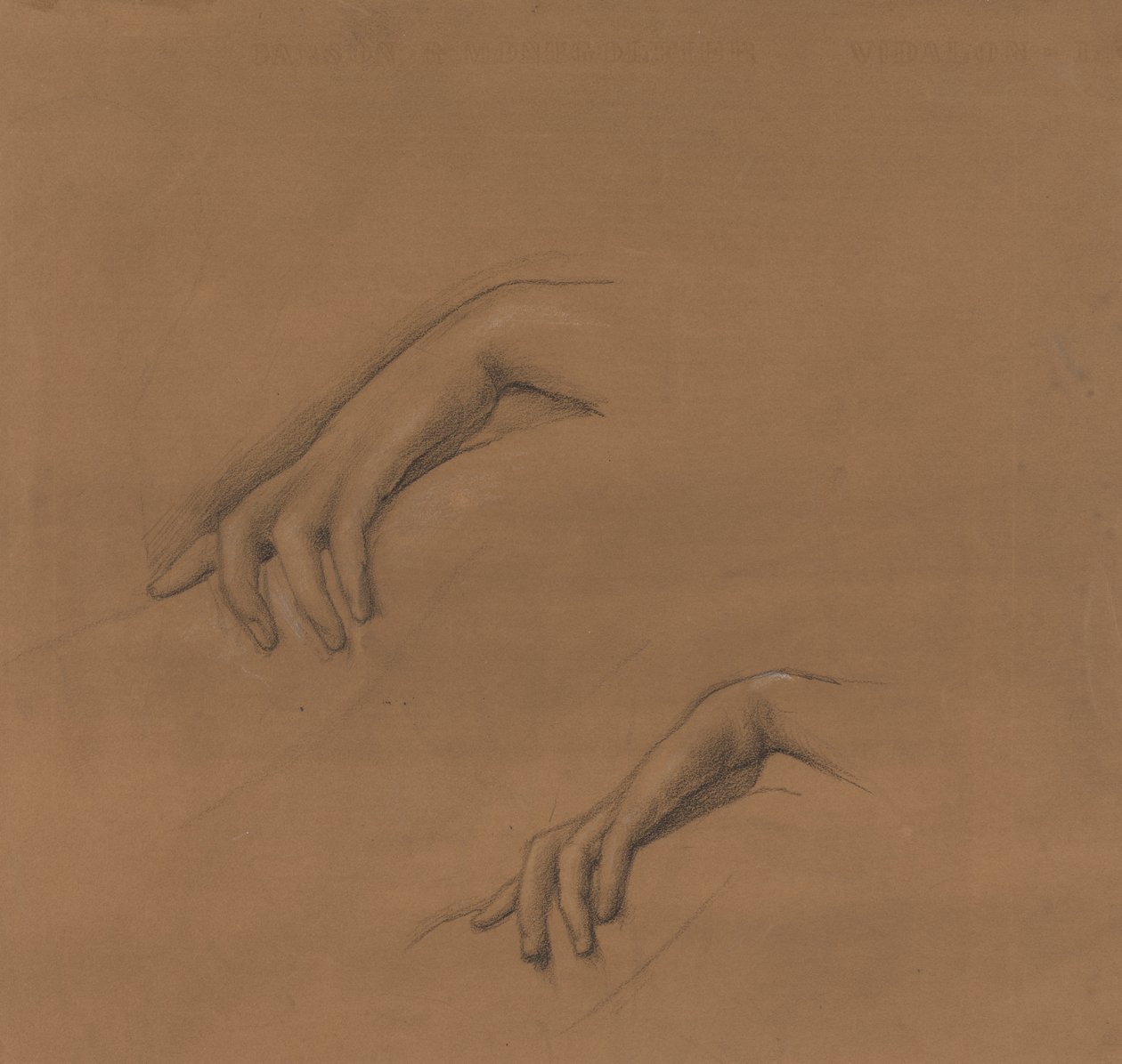 Studie pro ruku v ohni božství od Edward Burne Jones