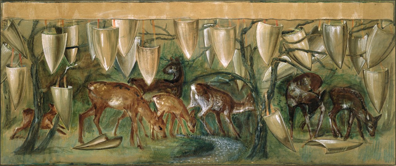 Studie k tapiseriím Svatého grálu od Edward Burne Jones