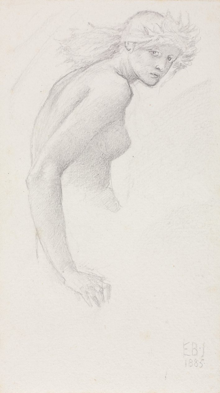 Studie ženské postavy od Edward Burne Jones
