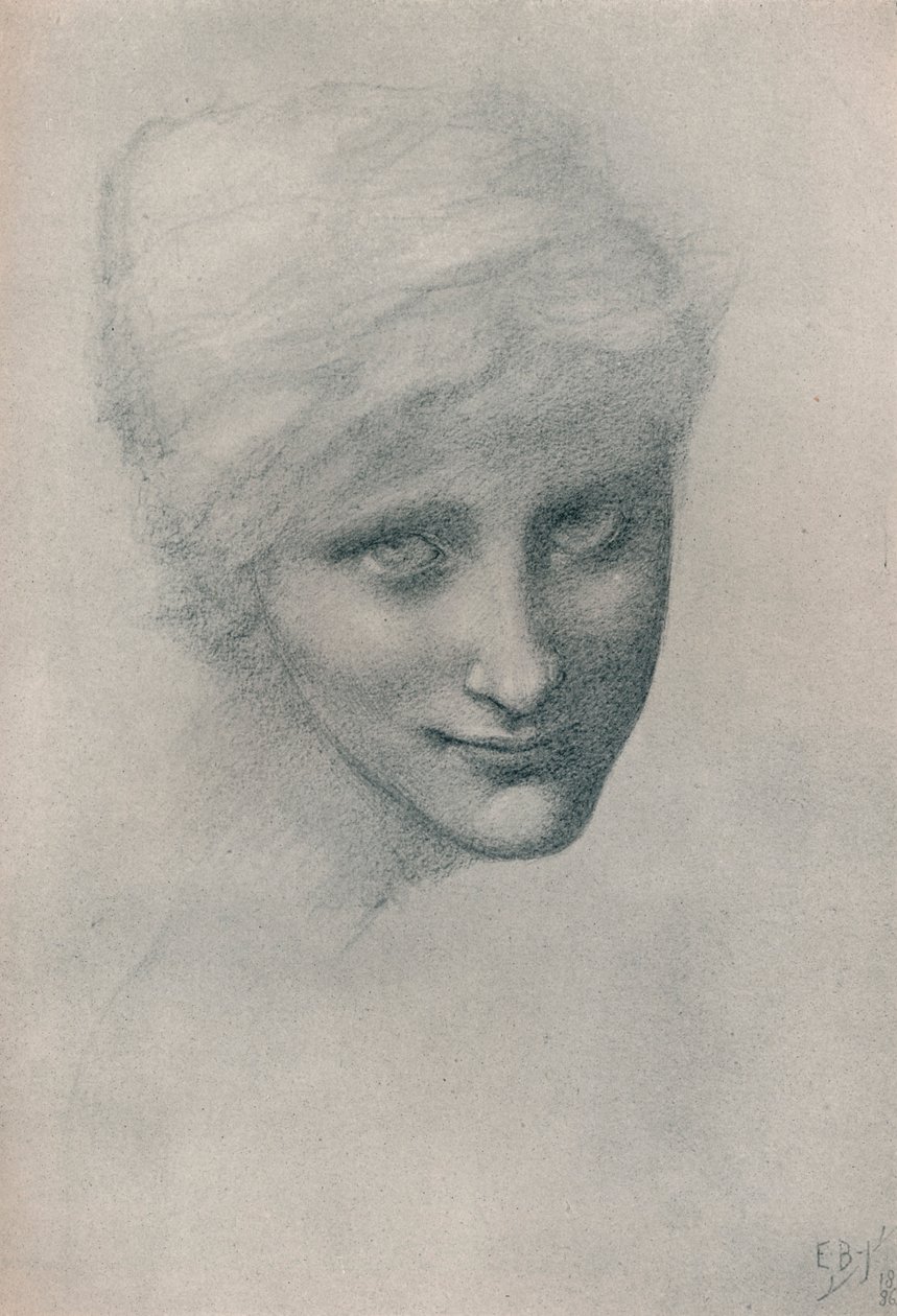 Studie mořské panny, V hlubinách moře, 1886 od Edward Burne Jones