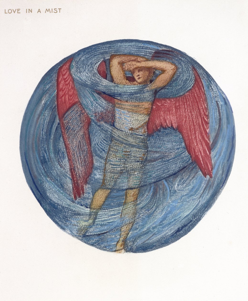 The Flower Book: I. Love in a Mist, 1905 (litho s kvašem na papíře) od Edward Burne Jones