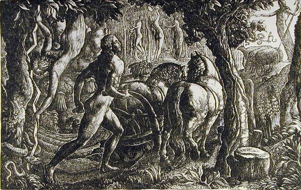 Oráč - Křesťan orající poslední brázdu života od Edward Calvert