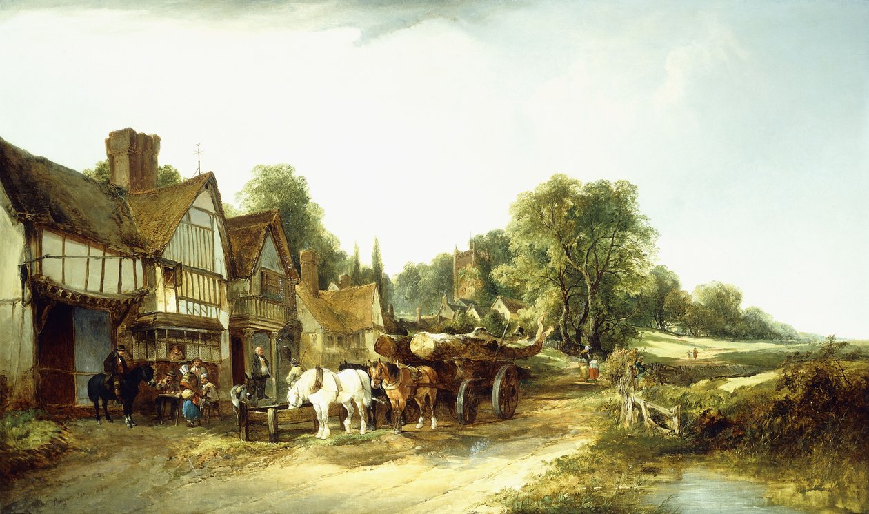 Vůz dřeva, 1845 od Edward Charles Williams