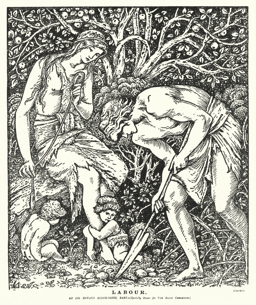 Práce (litografie) od Edward Coley (after) Burne-Jones