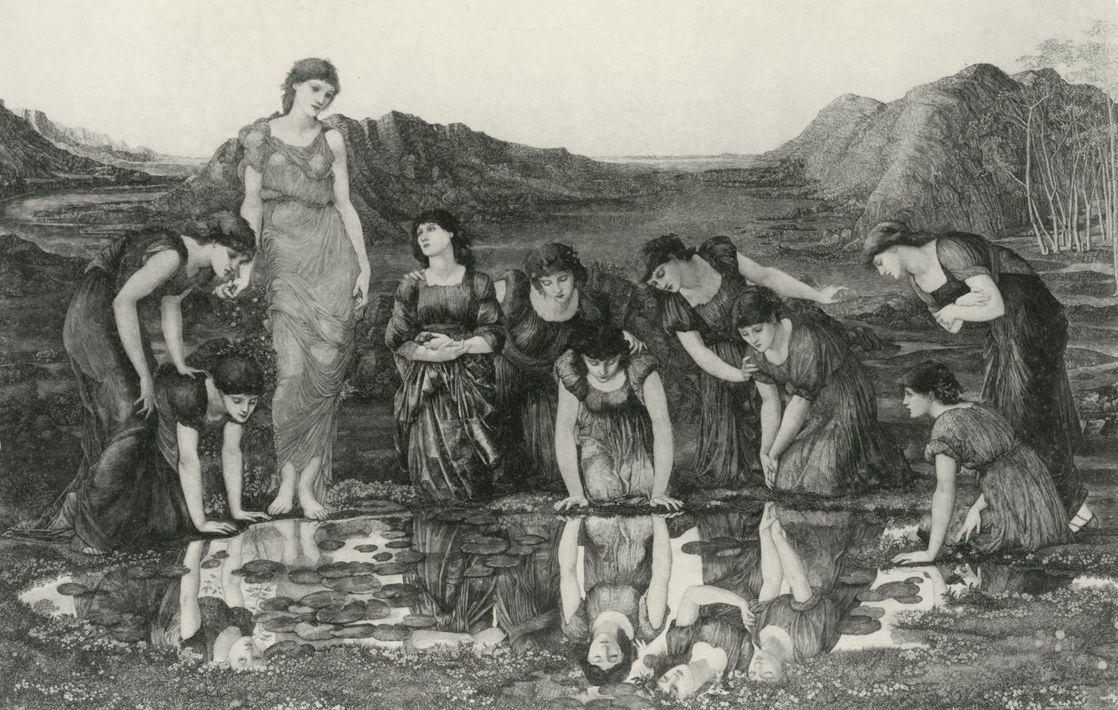 Zrcadlo Venuše od Edward Coley (after) Burne Jones