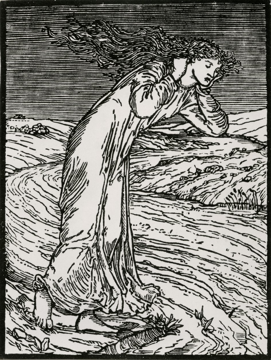 Psyché vrhající se do řeky od Edward Coley (after) Burne Jones