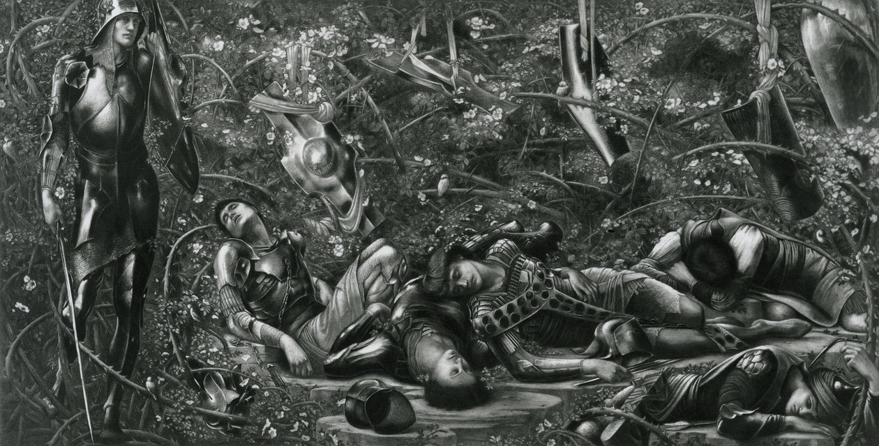 The Briar Wood, ze série The Briar Rose od Edward Coley (after) Burne Jones
