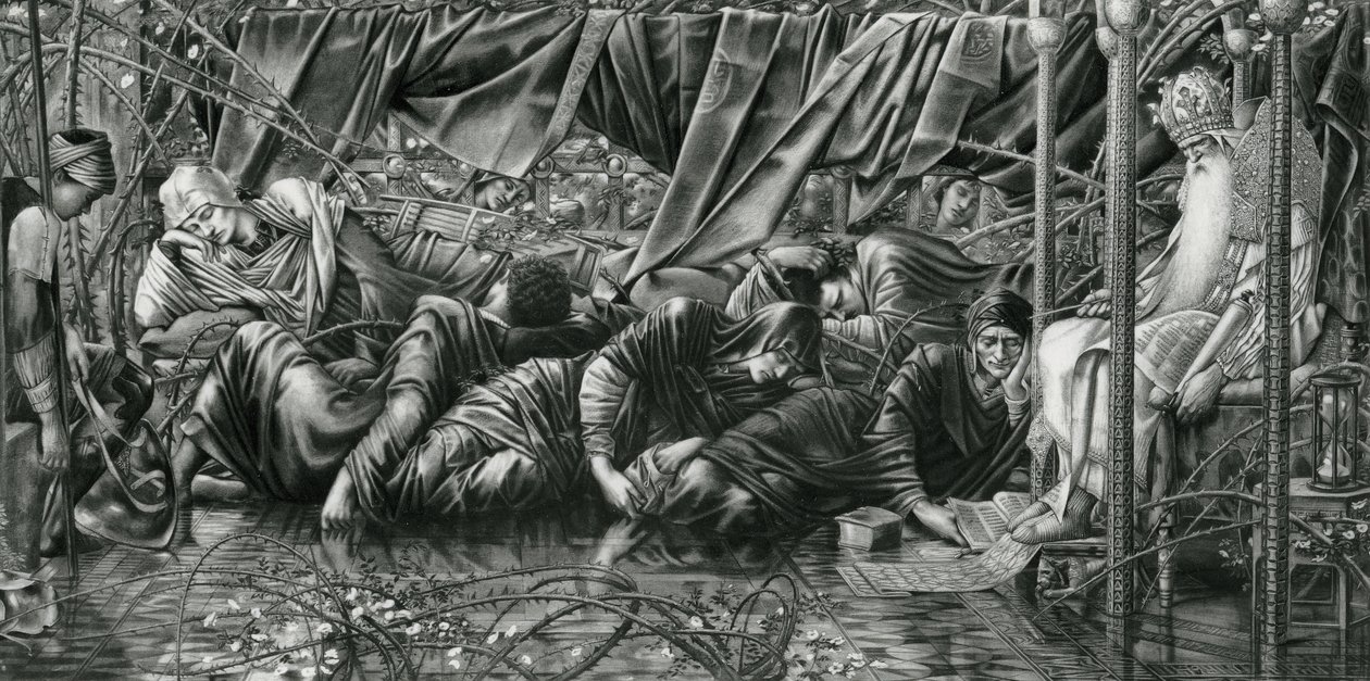 Sněmovna rady, ze série Briar Rose od Edward Coley (after) Burne Jones