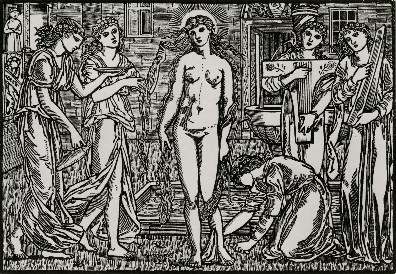 Venušin dvůr od Edward Coley (after) Burne Jones