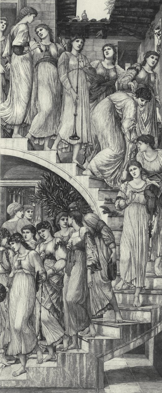 Zlaté schody od Edward Coley (after) Burne Jones