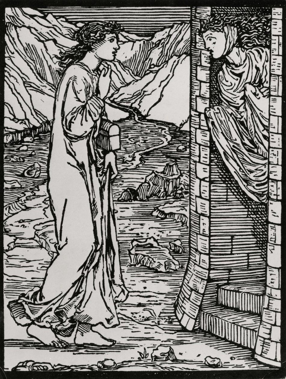 Mluvící věž od Edward Coley (after) Burne Jones