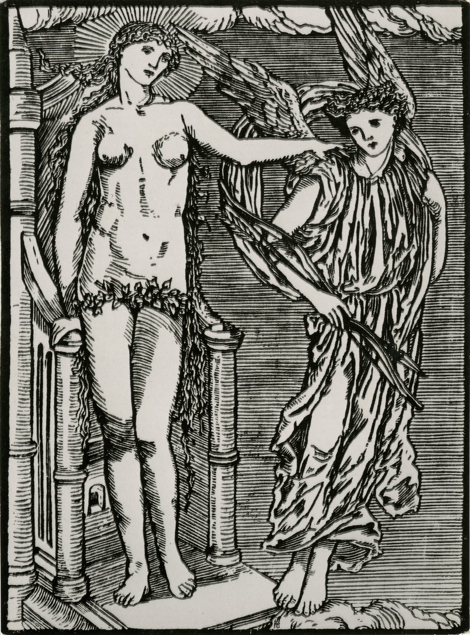 Venuše posílá Amora do Psyché od Edward Coley (after) Burne Jones