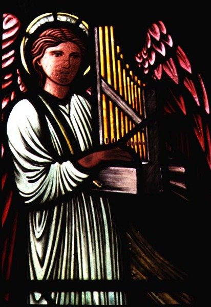 Anděl s přenosnými varhanami od sira Edwarda Burne-Jonese (1833-98) od Edward Coley Burne Jones