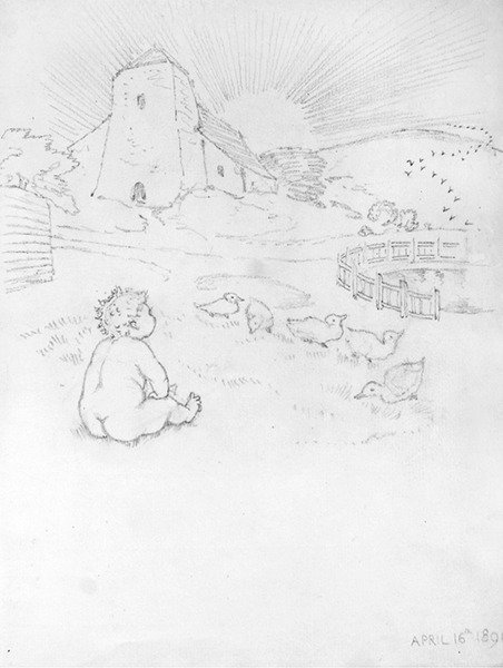 Narozeniny - 16. dubna od Edward Coley Burne Jones