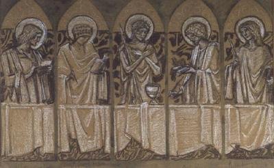 Návrh památníku pro Christinu Rossetti (křída na papíře) od Edward Coley Burne Jones