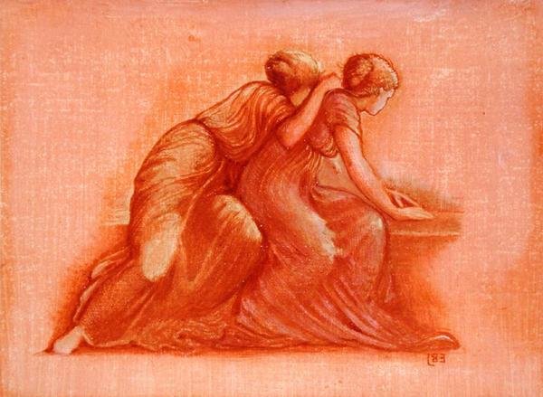 Postavy na balkóně od Edward Coley Burne Jones