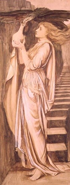 Psyche (akvarel) od Edward Coley Burne Jones