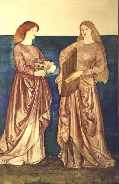Svatá Dorota a svatá Cecílie od Edward Coley Burne Jones