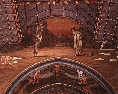 Zvěstování a část alegorického ukřižování od Edward Coley Burne Jones