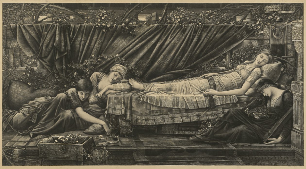 Růžová věž od Edward Coley Burne-Jones