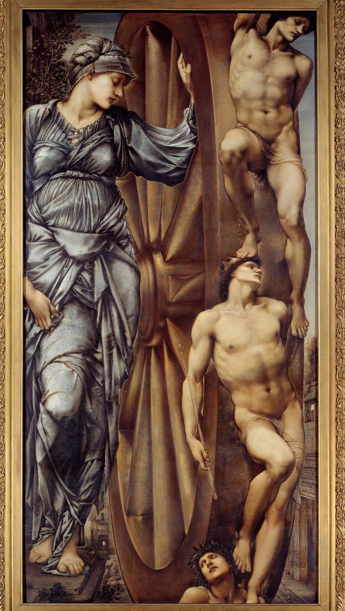Kolo štěstěny. Obraz Jones Edward Burne (1833-1898) EC.ang od Edward Burne Jones