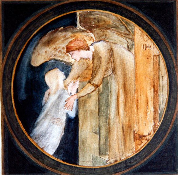 Vítejte v domě (akvarel a tužka na papíře) od Edward Coley Burne Jones