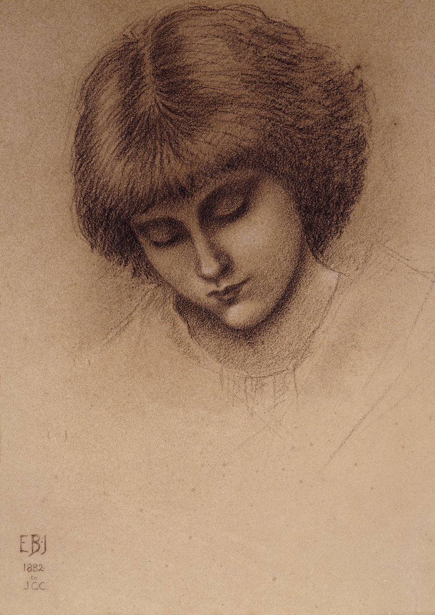 Studie pro "King Cophetua and the Beggar Maid", od Edward Burne Jones