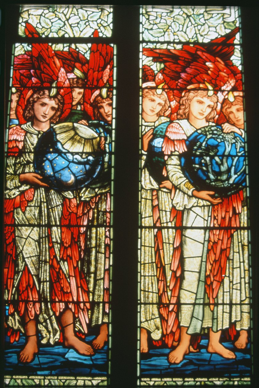 Andělé stvoření: Třetí a čtvrtý den, 1895 od Edward Burne Jones