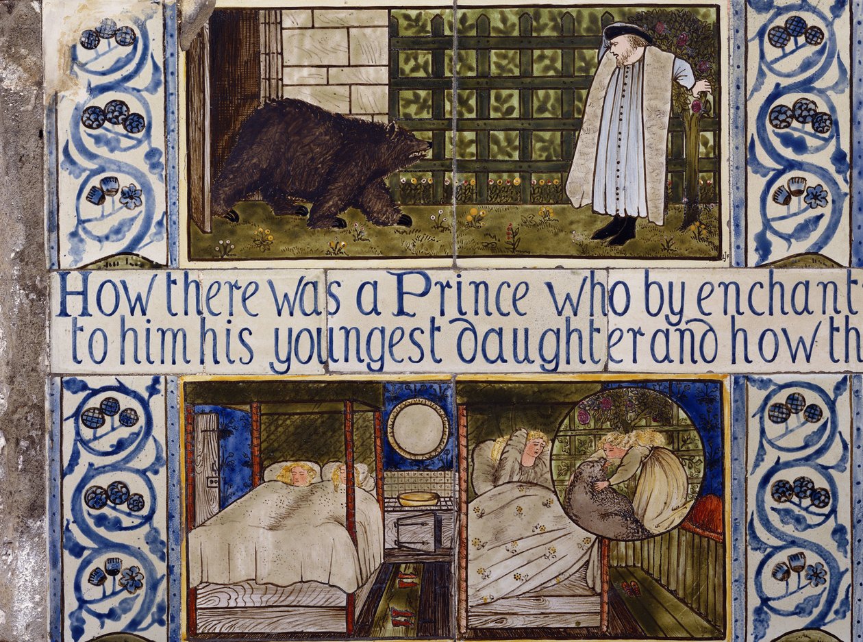 Panel Kráska a zvíře, Morris, Marshall, Faulkner & Co., kolem roku 1867 od Edward Burne Jones