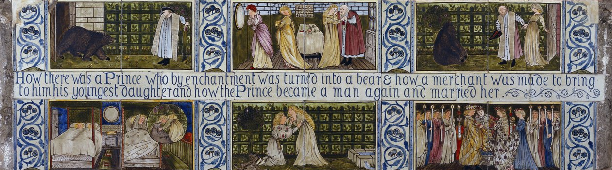 Panel Kráska a zvíře, Morris, Marshall, Faulkner & Co., kolem roku 1867 od Edward Burne Jones