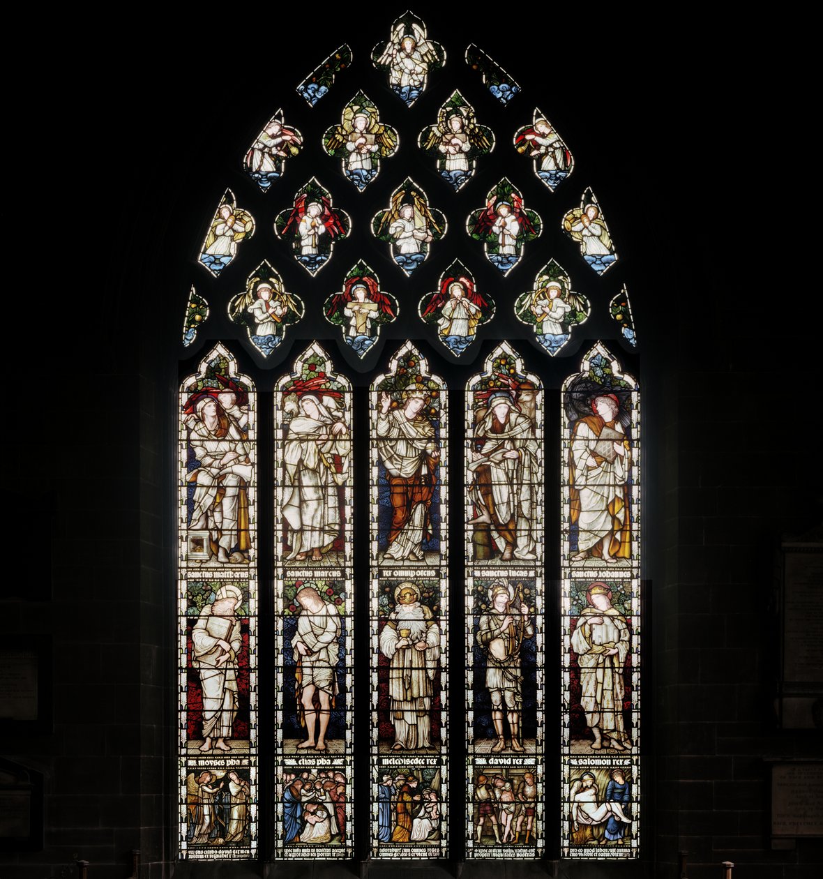 Birmingham, St Martin In The Bull Ring, Morris & Co., Edward Burne-Jones, Celkové okno, 1876 od Edward Burne Jones