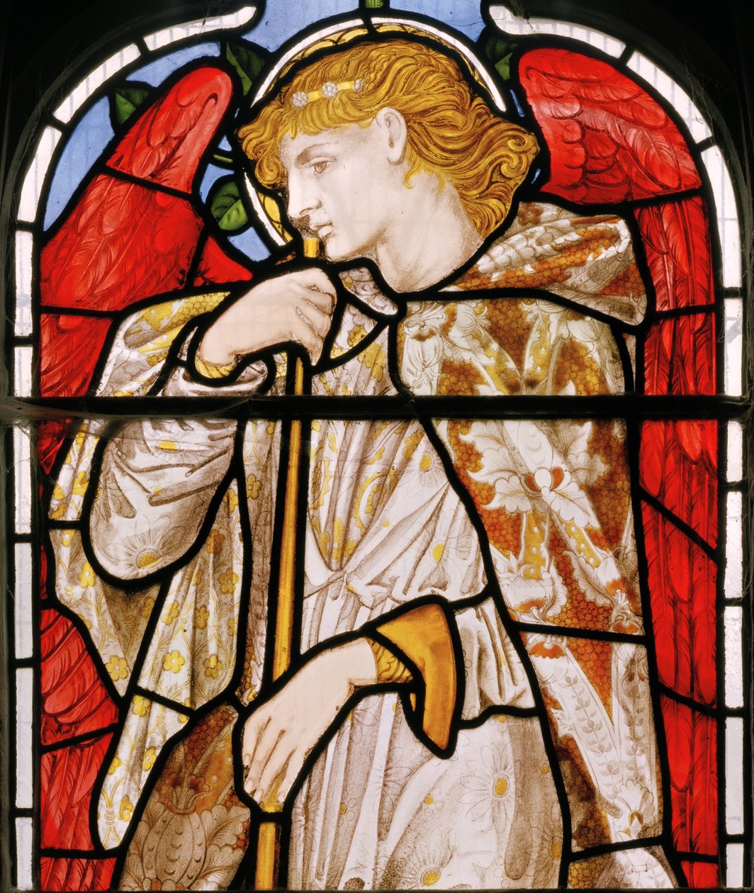 Cheddleton, Morris, Marshall, Faulkner & Co, Edward Burne-Jones, Trumpeting Angel, 1869 od Edward Burne Jones
