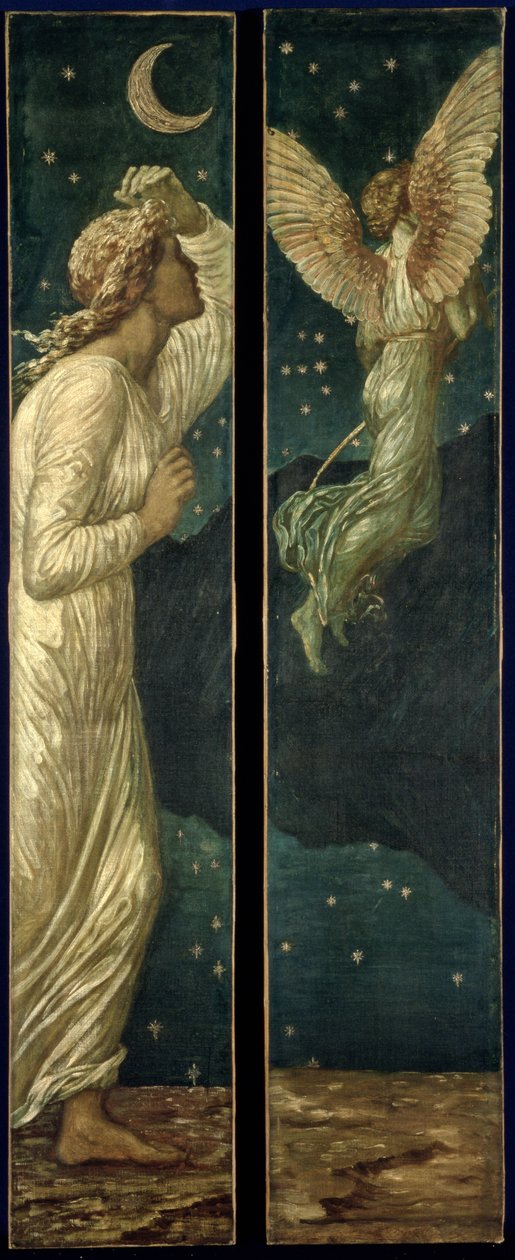 Cupid and Psyche - Palace Green Murals - Cupid Flying away from Psyche, 1881 od Edward Burne Jones